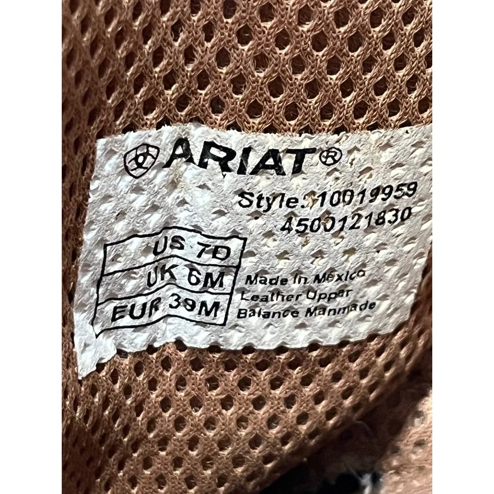 Ariat Sport Patriot Digital Camo Boots Men's Size 7 Tan Suede American Flag GOOD